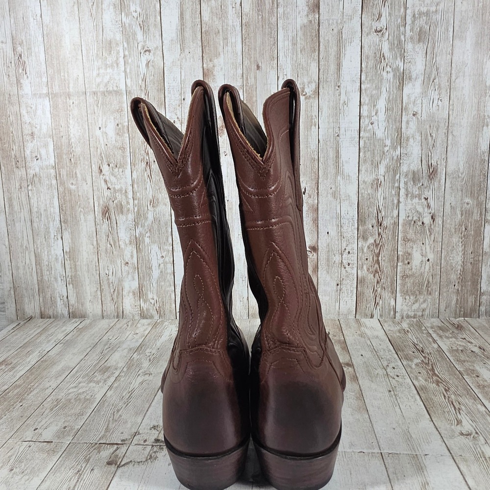 Tecovas The Cartwright Bourbon Calfskin Leather Cowboy Boots Mens 10.5 D Round - Picture 3 of 8